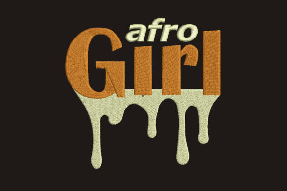 Afro Girl Embroidery Design
