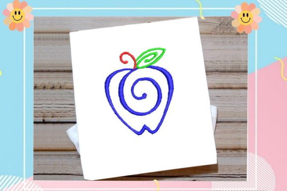 Beautiful Apple Embroidery Design
