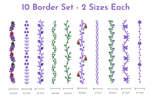 Border Set for Holiday Embroidery