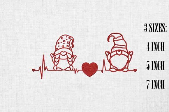 Couple Gnome Heartbeat Valentine's Day