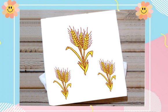Ears of Corn Embroidery Design