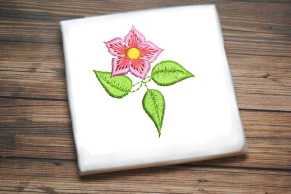 Small Pink Rose Embroidery Design