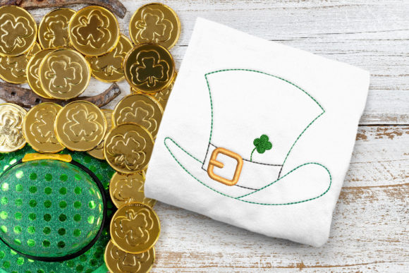 St Patrick's Day Leprechaun Hat Linework